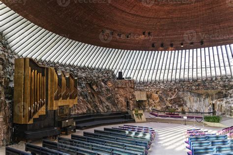 Temppeliaukio rock church famous modern architecture landmark interior ...