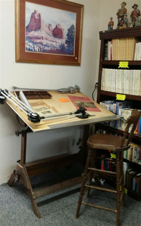 Vintage Drafting Table with Accessories | Vintage drafting table ...
