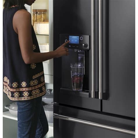 GE Cafe with Keurig K-CUP Brewing System 27.8-cu ft French Door Refrigerator with Ice Maker ...