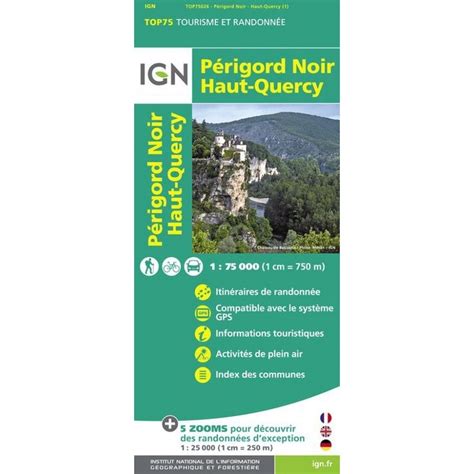 Périgord Noir / Haut-Quercy - IGN TOP75, map 75026