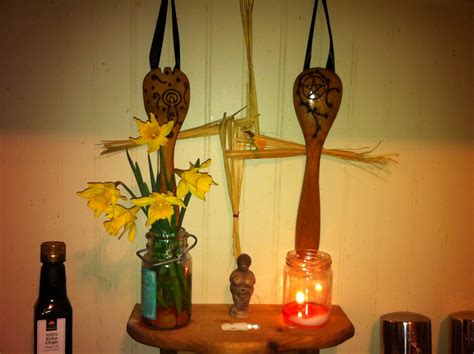 Kitchen witch Bridhe, Hestia, & all mother altar. Fire hearth imbolc Bridgette spring | Magic ...