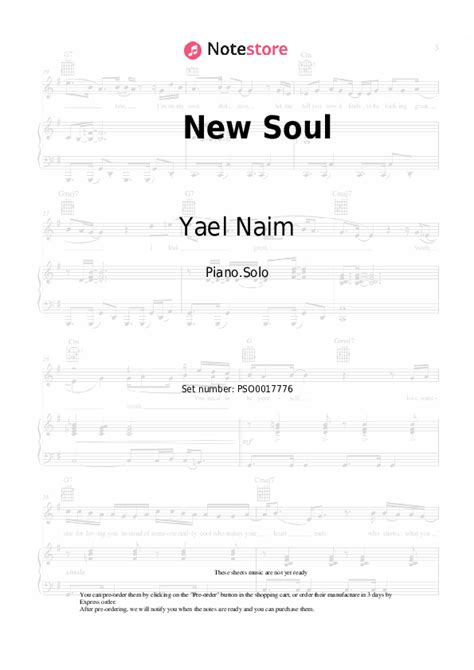 New Soul piano sheet music Yael Naim in Note-Store.com | Piano.Solo SKU PSO0017776