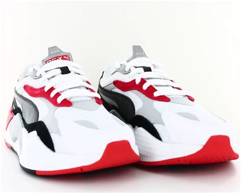 Puma Rsx 3 puzzle 371570-09 Blanc gris rouge noir 371570-09