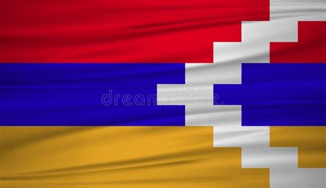 Nagorno Karabakh Flag Vector. Vector Flag of Nagorno Karabakh Blowig in ...