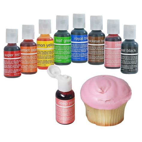 Chefmaster Edible Vibrant Food Coloring 20 ml (8 Pack) - Walmart.com ...