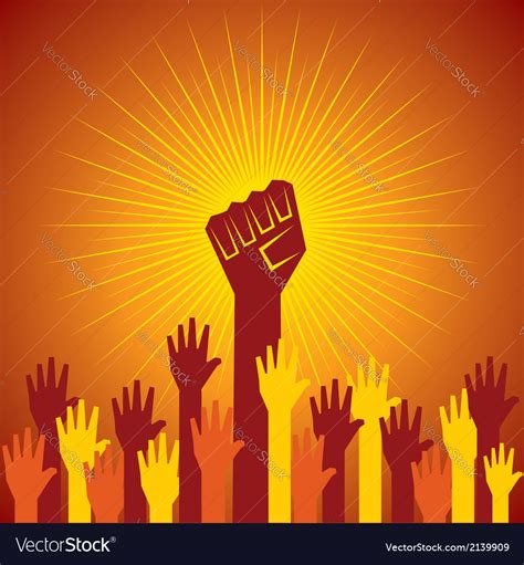 Clenched fist held in protest concept Royalty Free Vector