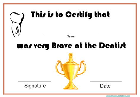 Printable Certificates for Dentists