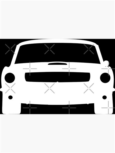 "Ford Mustang Shelby GT350 Flying Mustang white silhouette" Poster for ...