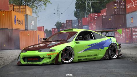 ArtStation - Fast and Furious mitsubishi eclipse rocket bunny