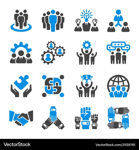 Teamwork icon Royalty Free Vector Image - VectorStock