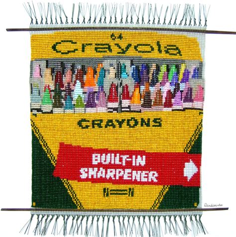 Crayola 64 | Seed Bead Tapestry, 14,175 beads, posca pen hig… | Flickr