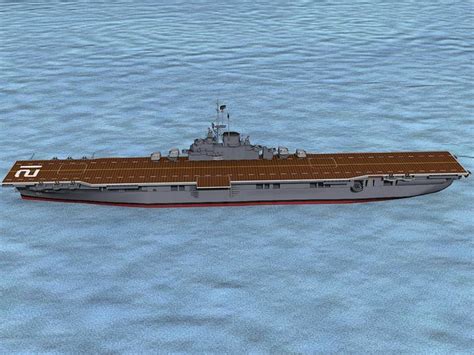 Ticonderoga Class Carrier CV-21 USS Boxer 3D model animated rigged MAX ...