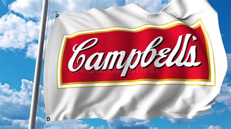 Waving Flag with Campbell Soup Company Logo. Editoial 3D Rendering ...