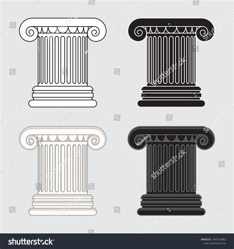 Ionic Column Various Icons Vector Illustration Stock Vector (Royalty Free) 1495742882 | Shutterstock