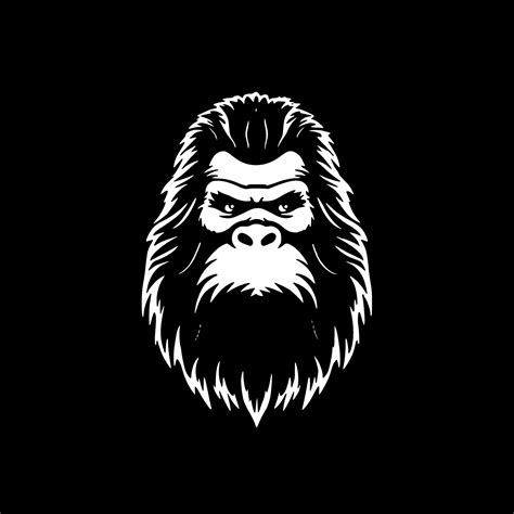 Bigfoot, Black and White Vector illustration 27210020 Vector Art at ...