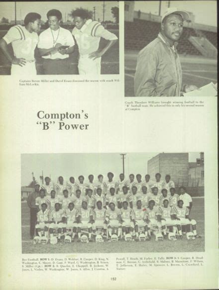 1970 Compton High School Yearbook | High school yearbook, School yearbook, Yearbook