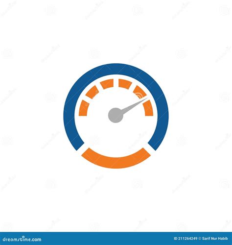 Speedometer Logo Template Design Stock Vector - Illustration of isolated, concept: 211264249