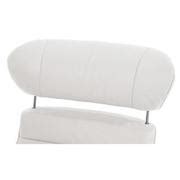 Enzo Pure White Leather Swivel Chair | El Dorado Furniture