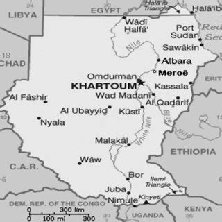 Map of Sudan showing Nyala, Darfur. | Download Scientific Diagram