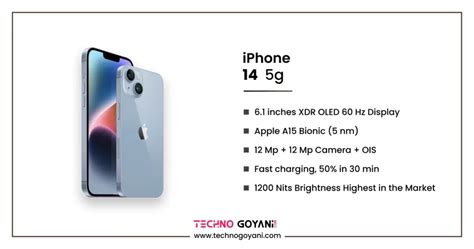 Apple IPhone 14 Detailed Specifications - Techno Goyani