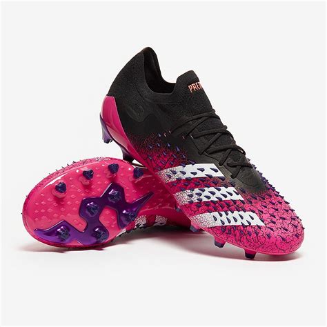 Adidas Predator Freak.1 Low AG Core Black/White/Shock Pink - BOOTMEISTER Football