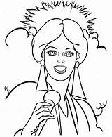 Opera Singer Coloring Page Sketch sketch template