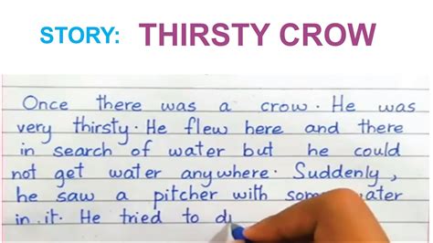 Thirsty crow story writing in English Necessity is the mother of ...