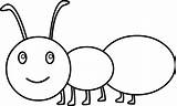 Cute Ant Coloring Page  Free Clip Art sketch template
