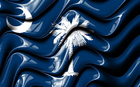 Download wallpapers South Carolina flag, 4k, United States of America, administrative districts ...