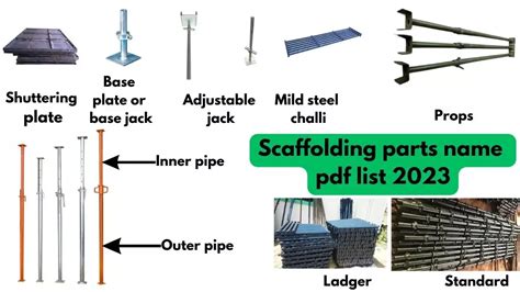 Scaffolding parts name pdf full list 2023 | Scaffolding parts ...