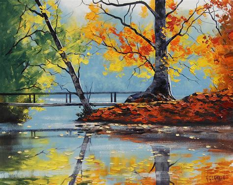 #autumn #paint | Beautiful landscape paintings, Landscape paintings, Oil painting landscape