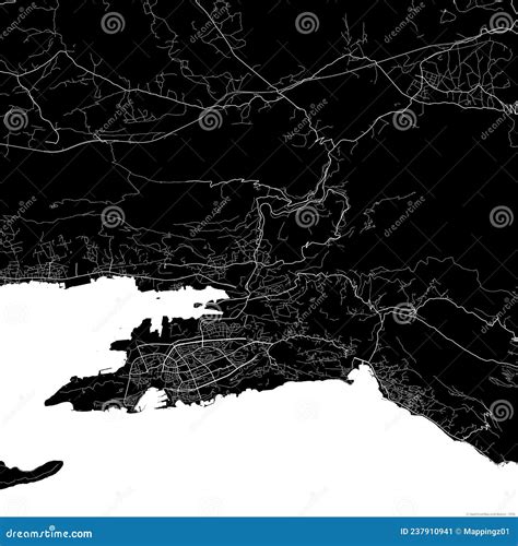 Black City Map of Solin Croatia. Stock Illustration - Illustration of solin, travel: 237910941