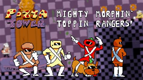 Mighty Morphin' Toppin Rangers! [Pizza Tower] [Mods]