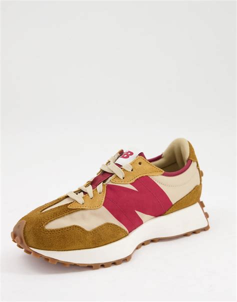 New Balance 327 sneakers in tan and pink-Neutral | Smart Closet