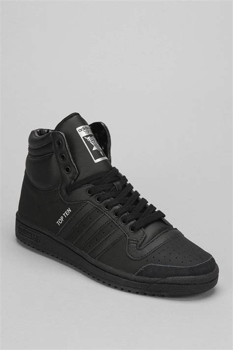 Adidas Originals Top 10 High-Top Sneaker in Black for Men | Lyst