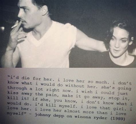 When Johnny said this about Winona: | Johnny depp and winona, Johnny depp, Johnny depp winona ryder