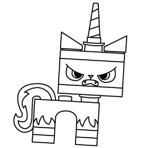 Angry Unikitty Coloring Page - Free Printable Coloring Pages for Kids