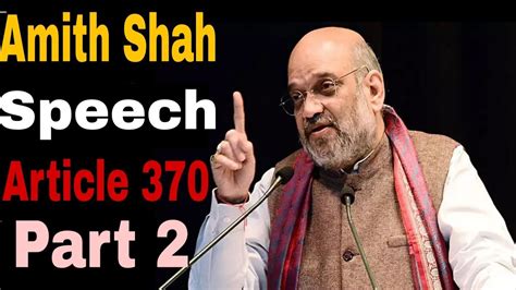 Amit Shah Speech today on Article 370 in Mumbai | Part 2 - YouTube