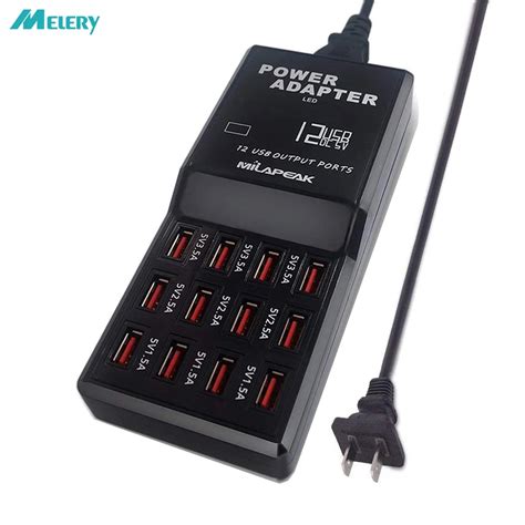 Multi USB Charger 12 Ports Fast Rapid Desktop Phone Charge Power ...