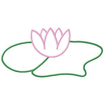 Water Lily Outline - ClipArt Best