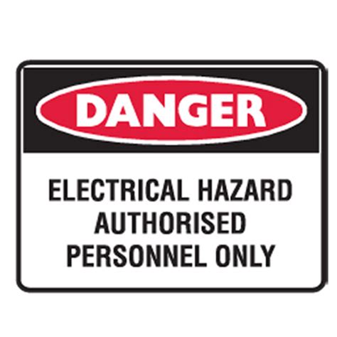 Danger Electrical Hazard Authorised Personnel Only Labels 125x90 SAV Pk5