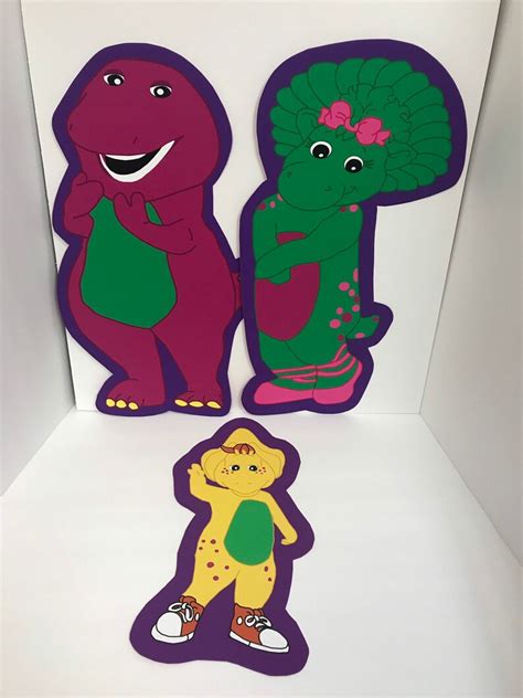 Foamboard Cut Out Barney Birthday Party Centerpiece Barney | Etsy