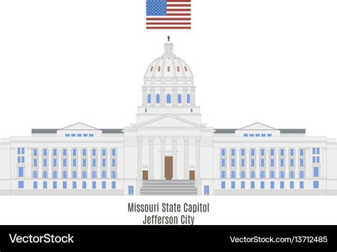 Missouri state capitol Royalty Free Vector Image