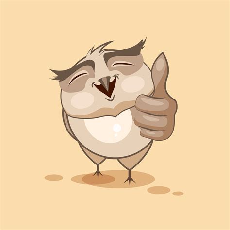 Set Vector owls emoticons | Owl cartoon, Emoji characters, Owl