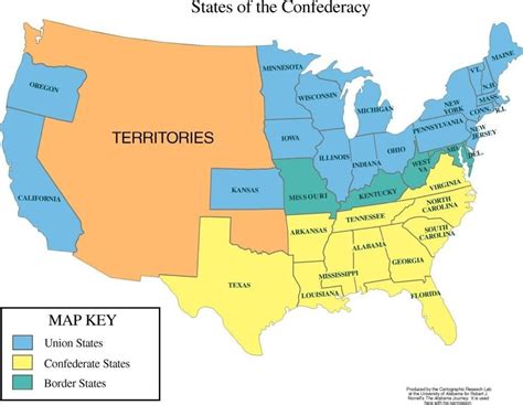 United States Map During Civil War | Map Of World