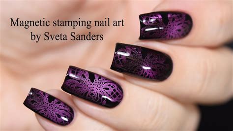 Magnetic Stamping Nail Art Tutorial - YouTube