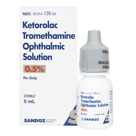 Sandoz Ketorolac Tromethamine Ophthalmic Solution 0.5% - 5mL