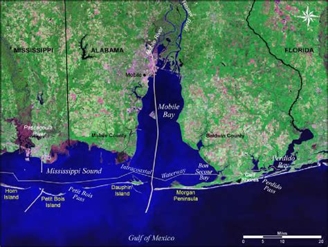 Map of coastal Alabama. | Download Scientific Diagram