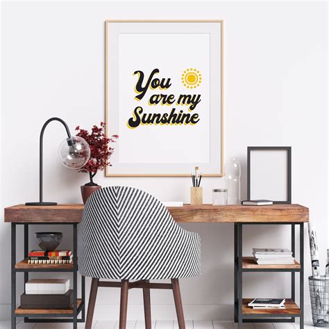 You Are My Sunshine Wall Art Retro Print Sunshine Print - Etsy