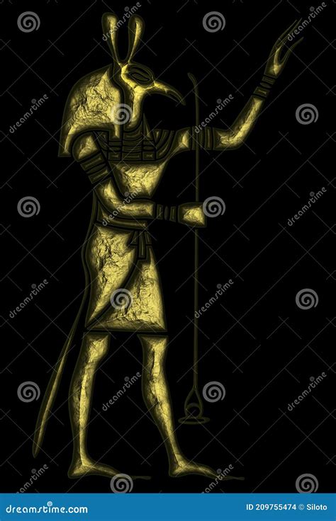 Seth - God of Ancient Egypt Stock Illustration - Illustration of aged ...